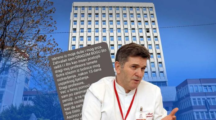 Vi ste duša Sarajeva: Pacijent dirljivom porukom zahvalio Ismetu Gavrankapetanoviću - featured image