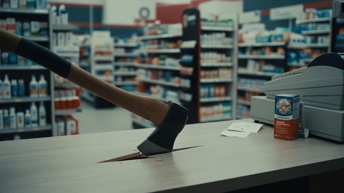 Dramatične scene: Sjekiru zabio u pult i opljačkao poznatu drogeriju - featured image