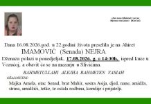 DA TI SRCE PUKNE: U 22. godini preselila na Ahiret Nejra Imamović DA TI SRCE PUKNE: U 22. godini preselila na Ahiret Nejra Imamović - featured image