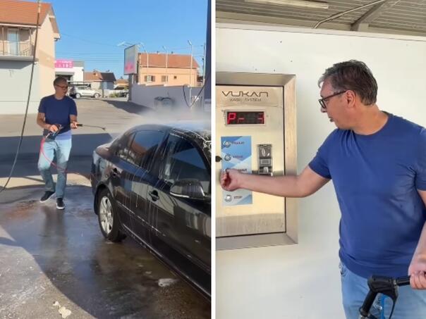Vučić se namučio u autopraonici: “Ni auto ne zna oprati, a vodi državu…” - featured image