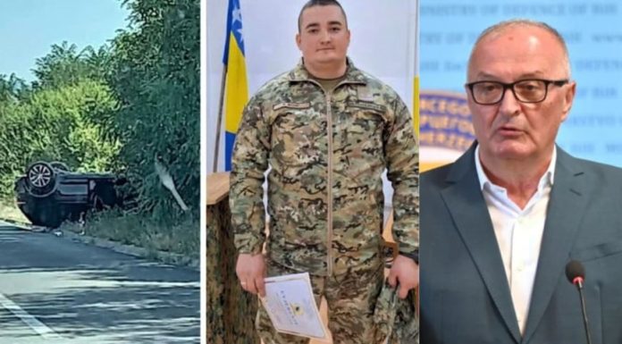 Helez nagradio poručnika Nedima: Spasio majku i bebu iz prevrnutog automobila Helez nagradio poručnika Nedima: Spasio majku i bebu iz prevrnutog automobila - featured image