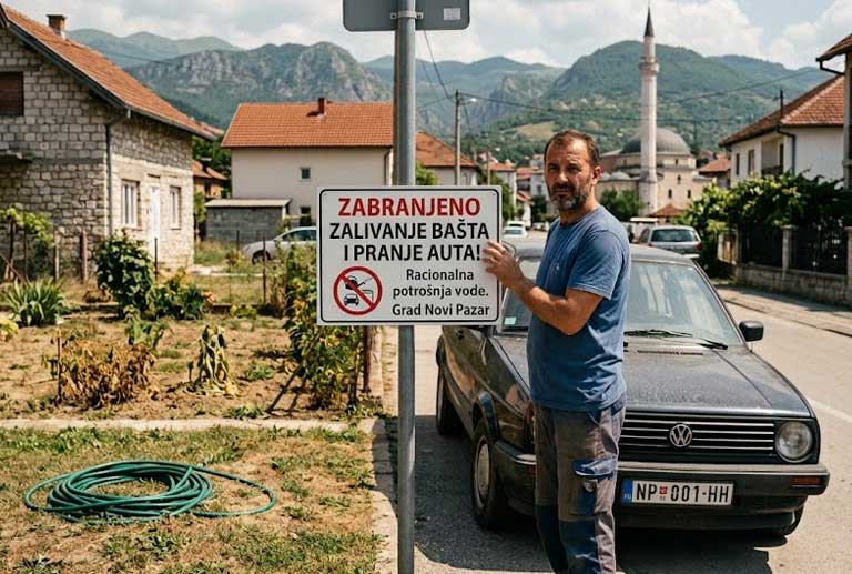 Novi Pazar uveo zabranu nenamjenskog trošenja vode zbog suše - featured image Novi Pazar uveo zabranu nenamjenskog trošenja vode zbog suše - featured image
