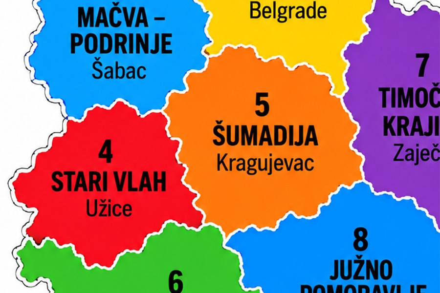 PROCURILA NOVA KARTA KOJA ĆE ZATRESTI BALKAN: Radikalan plan za podjelu Srbije na devet federalnih regija… - featured image